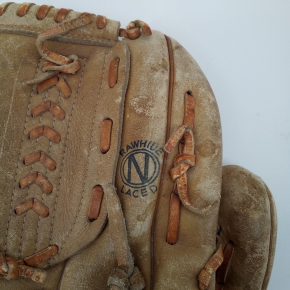 Vintage Nesco 8040 Top Grain Cowhide Leather All Star Baseball Glove - Picture 12 of 14